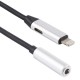 3.5mm Female to 8 Pin Female + Male Audio & Charge Adapter