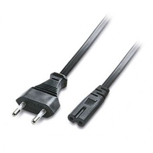 Cabo Alimentação Euro Macho / Tipo 8 - 2x0,75mm² 2mt 