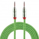 Cabo de áudio Jack 2m 3.5mm Verde