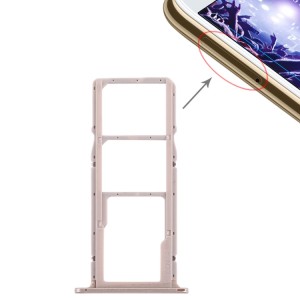 SUPORTE CARTAO SIM , MICRO SD COMPATIVEL C/ Huawei Y5  (2018) / Honor Play 7 (Dourado) 