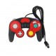 Comando compativel Gamecube/Wii vermelho/preto