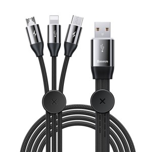 CABO USB UNIVERSAL BASEUS (USB P/ MICRO ,TYPE C , 8 PIN LIGHTNING)