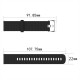 Bracelete silicone Preto 22mm