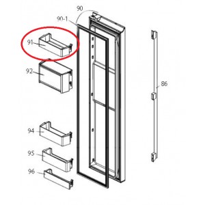 GAVETA SUPERIOR DA PORTA 