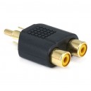 Ficha Adaptadora Rca Macho / 2 Rca Fêmea