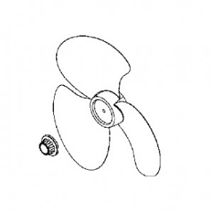 Hélice + Porca Ventoinha Rowenta CS-00000646