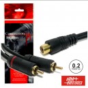 Cabo 2-Rca Macho / Rca Fêmea 0.2m