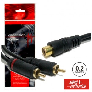 Cabo 2-Rca Macho / Rca Fêmea 0.2m