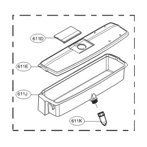 Depósito de Água Frigorífico LG AJL74712109