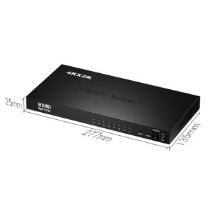 Box HDMI Splitter 1 entrada e 8 saidas Full HD 1080P  com Switch