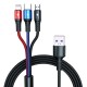 Cabo USB 3 em 1 Micro USB, Lightning, Type-C