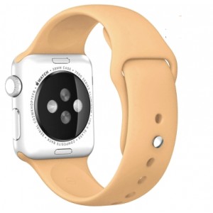 Bracelete Compatível Apple Watch Series 6 & SE & 5 & 4 44mm / 3 & 2 & 1 42mm Khaki 